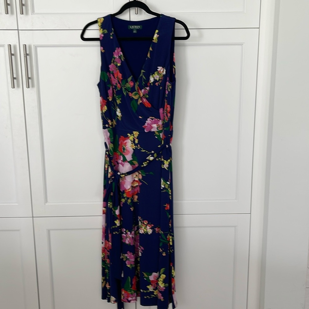 Ralph Lauren Surplice floral dress, size 12